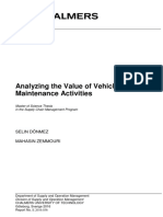 Analyzing The Value of Vehicle Maintenance Activities: Selin Dönmez Mahasin Zemmouri