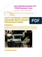Auto Charging Grinding Machine With Solar Power