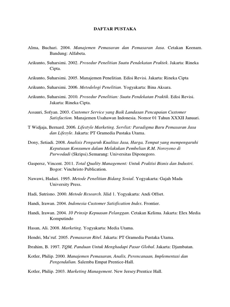 Daftar Pustakas Pdf