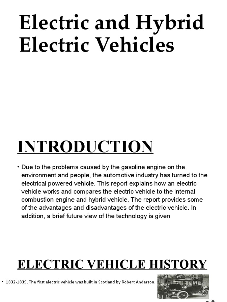 Electric and Hybrid Electric Vehicles PDF Electric Vehicle Hybrid