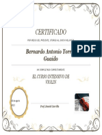 Certificado Bernardo