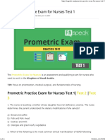 Prometric Practice Exam For Nurses Test 1