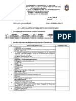 Acta de Culminación Del Servicio Comunitario