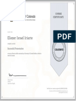 Certificado Coursera - Eliezer
