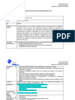 Planificación de La Segunda Intervencion Didactica