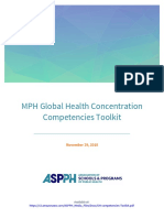 MPH Global Health Concentration Competencies Toolkit