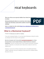 Mechanical Keyboards: What Is A Mechanical Keyboard?