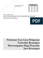 Pedoman III - Tata Cara Pelaporan Transaksi Keuangan Mencurigakan Bagi Penyedia Jasa Keuangan