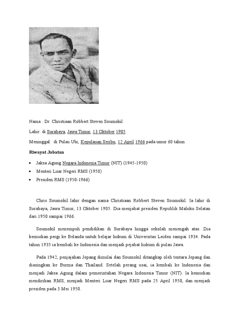 Soumokil | PDF | Politik | Sejarah