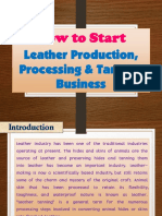 How To Start: Leather Production, Processing & Tannery Business