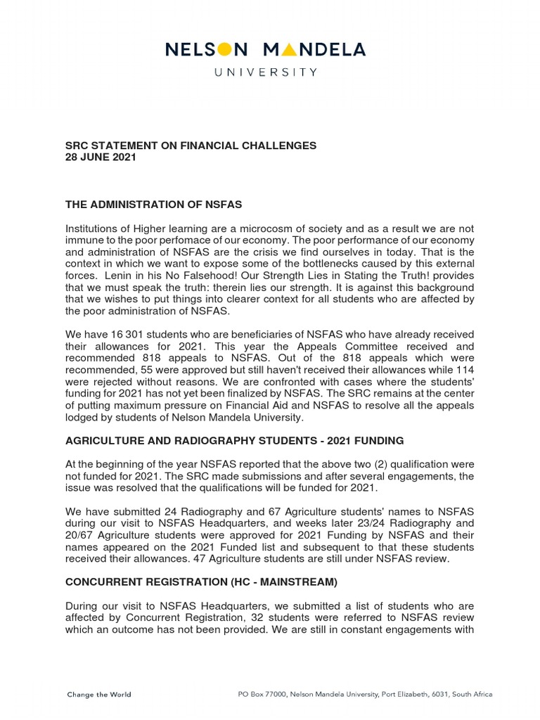 SRC Statement 28 June | PDF | Business | Science & Mathematics