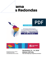 PROGRAMA. MESAS REDONDAS. Ciencia y Profesión. Edición Virtual 20201
