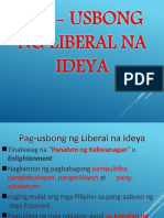 Pag-usbong Ng Liberal Na Ideya