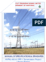 HVPNL 400 KV PPP-1 Transmission Project (Jhajjar Power) : Manual of Specifications & Standards