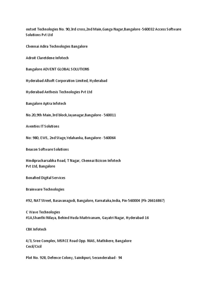 Fake Companies list 2