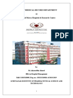 A Study Report On Medical Record Department