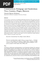 Constructivist Pedagogy and Symbolism Vico Cassirer Piaget