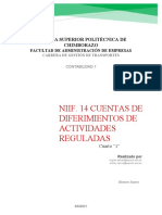 NIIF 14 Cuentas de Diferimientos de Actividades Reguladas