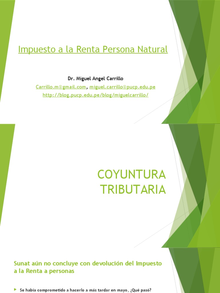Diplomado en Renta para Personas Naturales | PDF | Impuesto sobre la ...