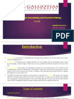 Management Accounting and Decision Making: Cat Iii