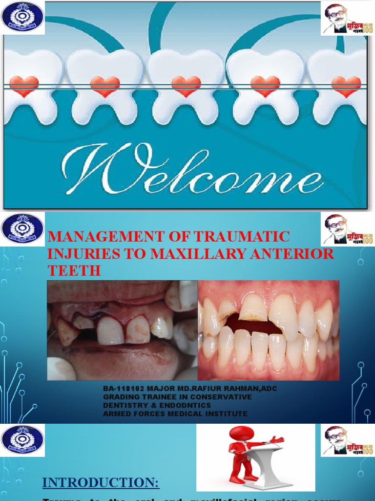 Management of Traumatic Injury To Maxillary Anterior Teeth | PDF ...
