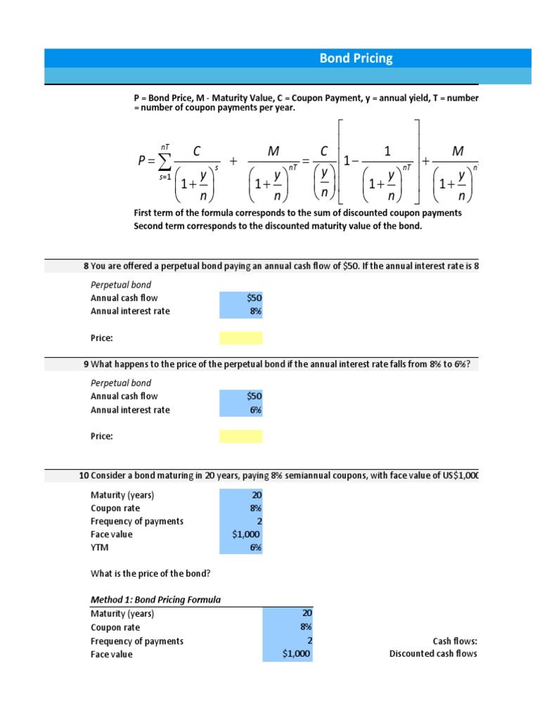 Bond Pricing and Valuation Methods | PDF | Bonds (Finance) | Yield (Finance)