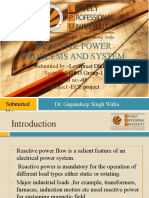 Reactive Power Problems and System: Submitted By:-Section: - Roll No: - Subject