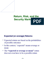 Thirteen: Return, Risk, and The Security Market Line