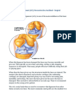 Anterior Cruciate Ligament Injury