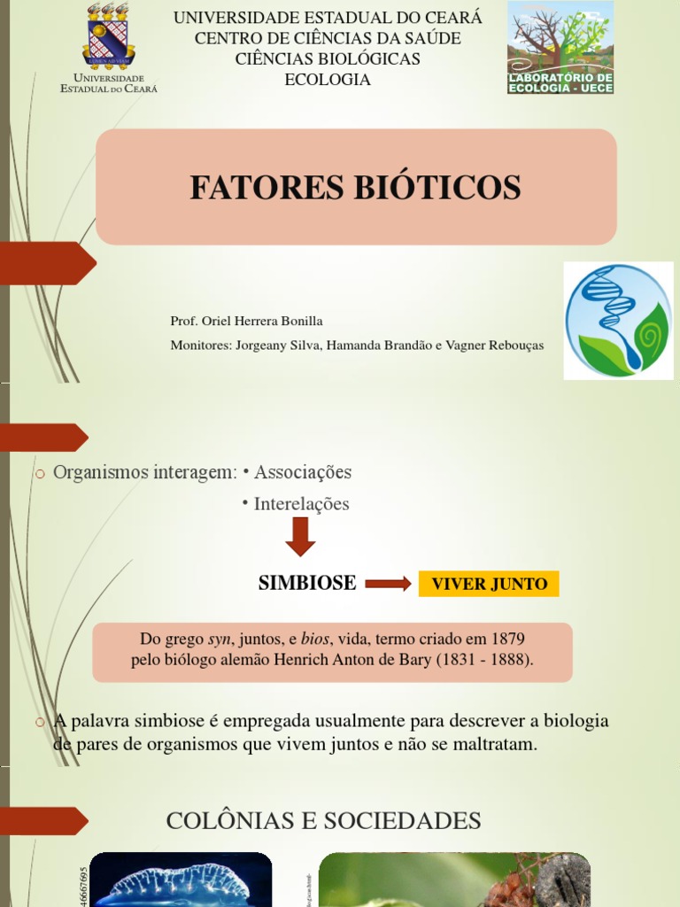Slides Fatores Bioticos | PDF | Predação | Interações biológicas