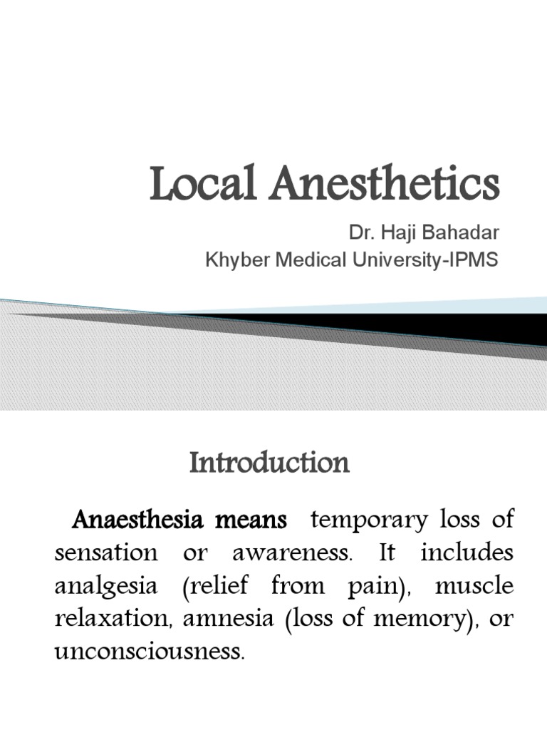 Local Anesthetics: Mechanisms and Management | PDF | Wellness | Science ...