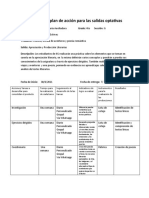 Esquema de Plan de Acción para Las Salida Optativa 4to G Apreciación Literaria