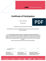 Certificate of Participation: This Is To Certify That