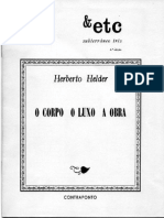 HELDER, Herberto - O Corpo, o Luxo, A Obra