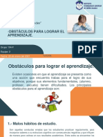 Obstáculos para Lograr El Aprendizaje