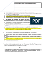 Exercícios de Hemostasia e Imunohematologia