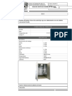 Hoja de Datos Horno de Secado