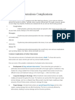 Common Complications of Active Tuberculosis