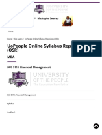 UoPeople Online Syllabus Repository (OSR) - BUS 5111 Financial Management