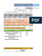 Analisis de Costo Unit. de Pega de Bloques