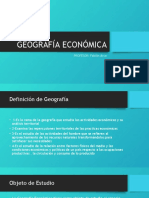 GEOGRAFÍA ECONÓMICA Definición