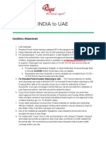 UAE to India Travel Requirements