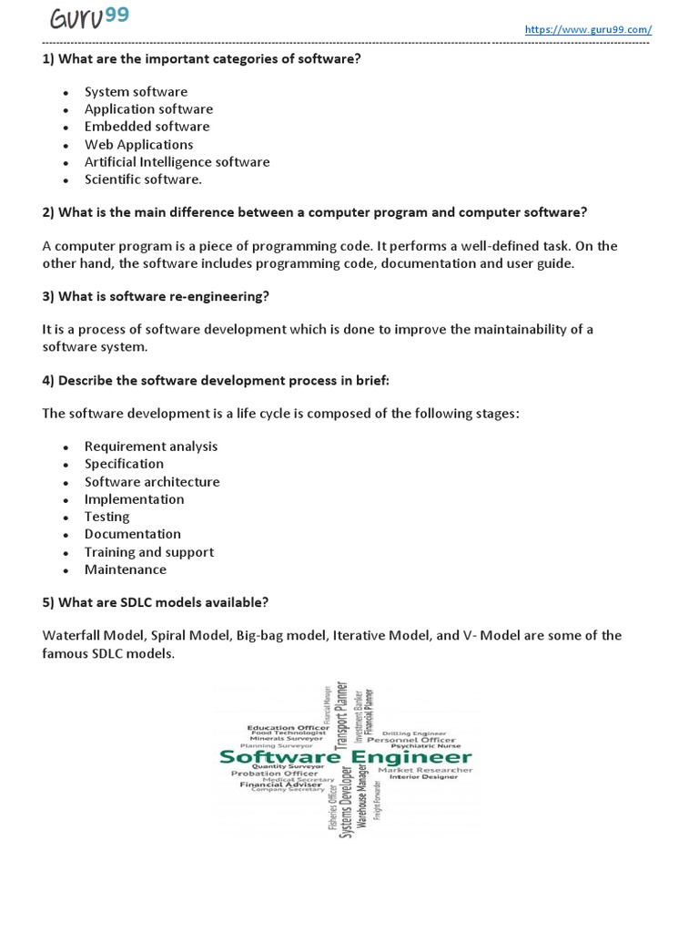 Software Engineering Viva Questions PDF