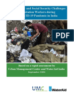 Health Safety and Social Security Challenges of Sanitation Workers During The Covid 19 Pandemic in India