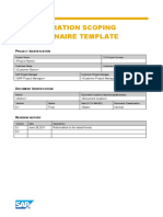 Data Migration Scoping Questionnaire Template