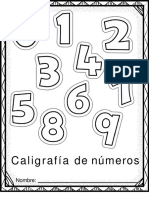 Cuaderno de Grafomotricidad Números Del Cero A Diez