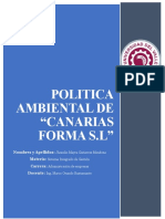 Politica Ambiental de Una Organización