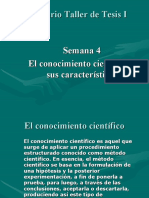 Semana 4 - Conocimiento Científico y Sus Características