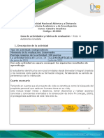 Universidad Nacional Abierta y a Distancia: Guía de actividades y rúbrica de evaluación – Reto 4