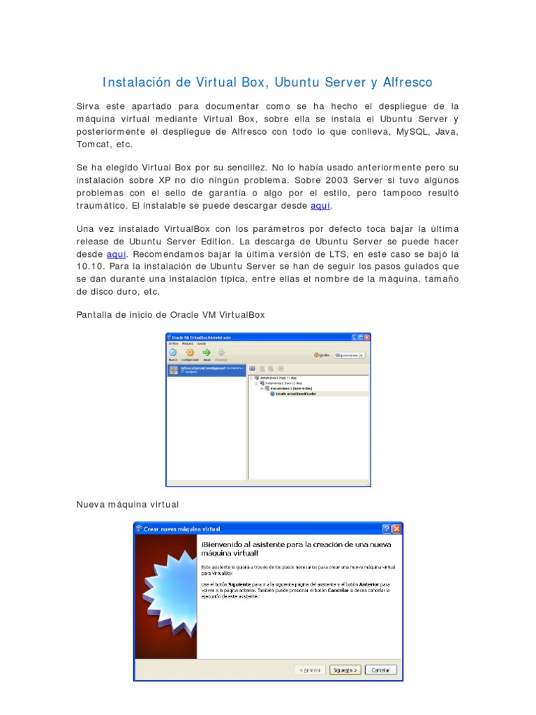 Guía de instalación de Alfresco en Ubuntu | PDF | Servidor (Computación ...